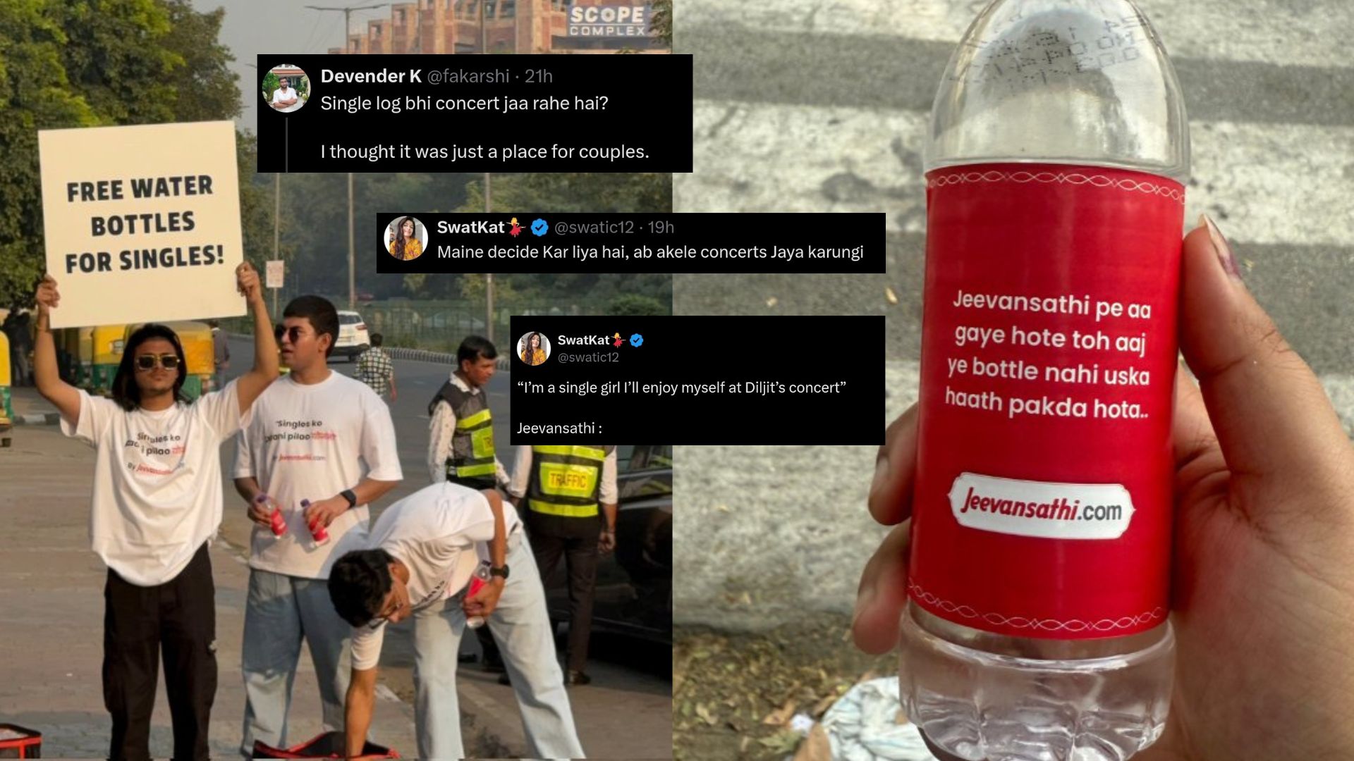 ‘Singles Ko Paani Pilao Yojana’ Singles Get Free Water Bottles At Diljit Dosanjh’s Delhi Concert